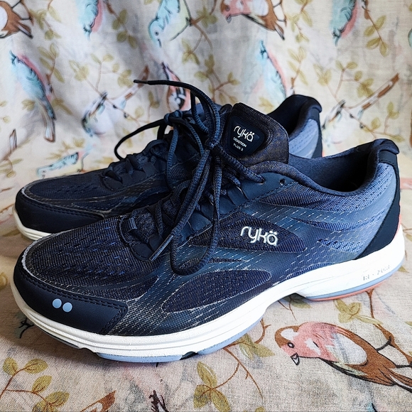 RYKA Devotion Plus 2 Size 8 Women's Athletic Walking Shoes Pre-Loved Blue Peach - Picture 2 of 14